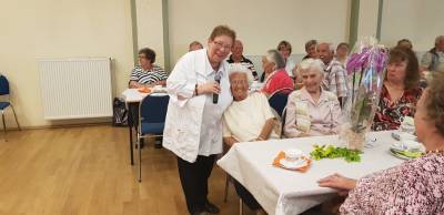 Herzliche Begrung der 101jhrigen Frau Bitterhoff