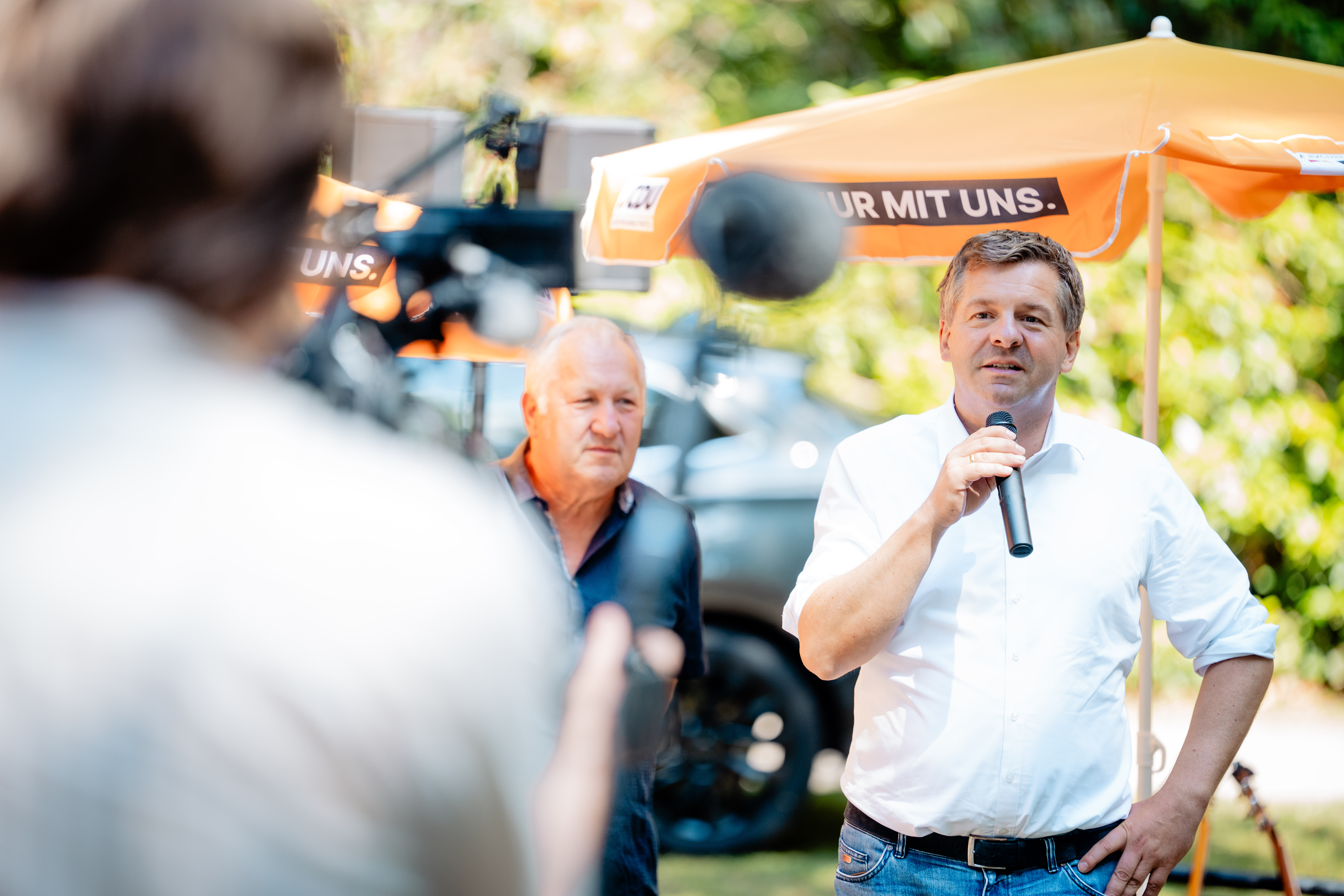 Spitzenkandidat Sven Schulze war zu Gast in Tangerh�tte / Foto: Steffen B�ttcher